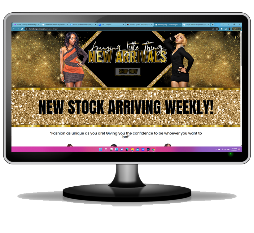 Gold Black Boutique Web Design Template