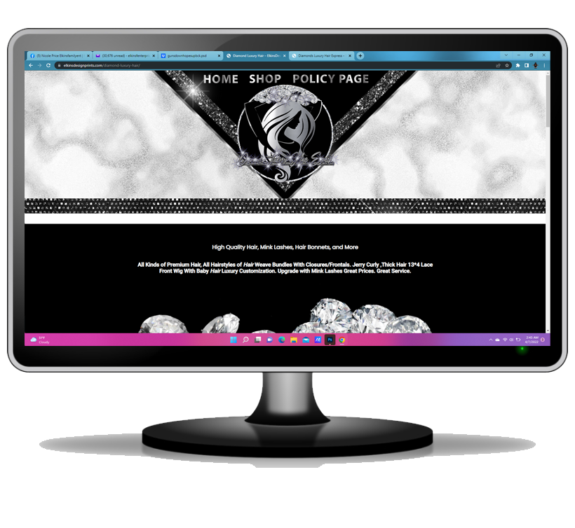 Virgin Hair Web Design Template